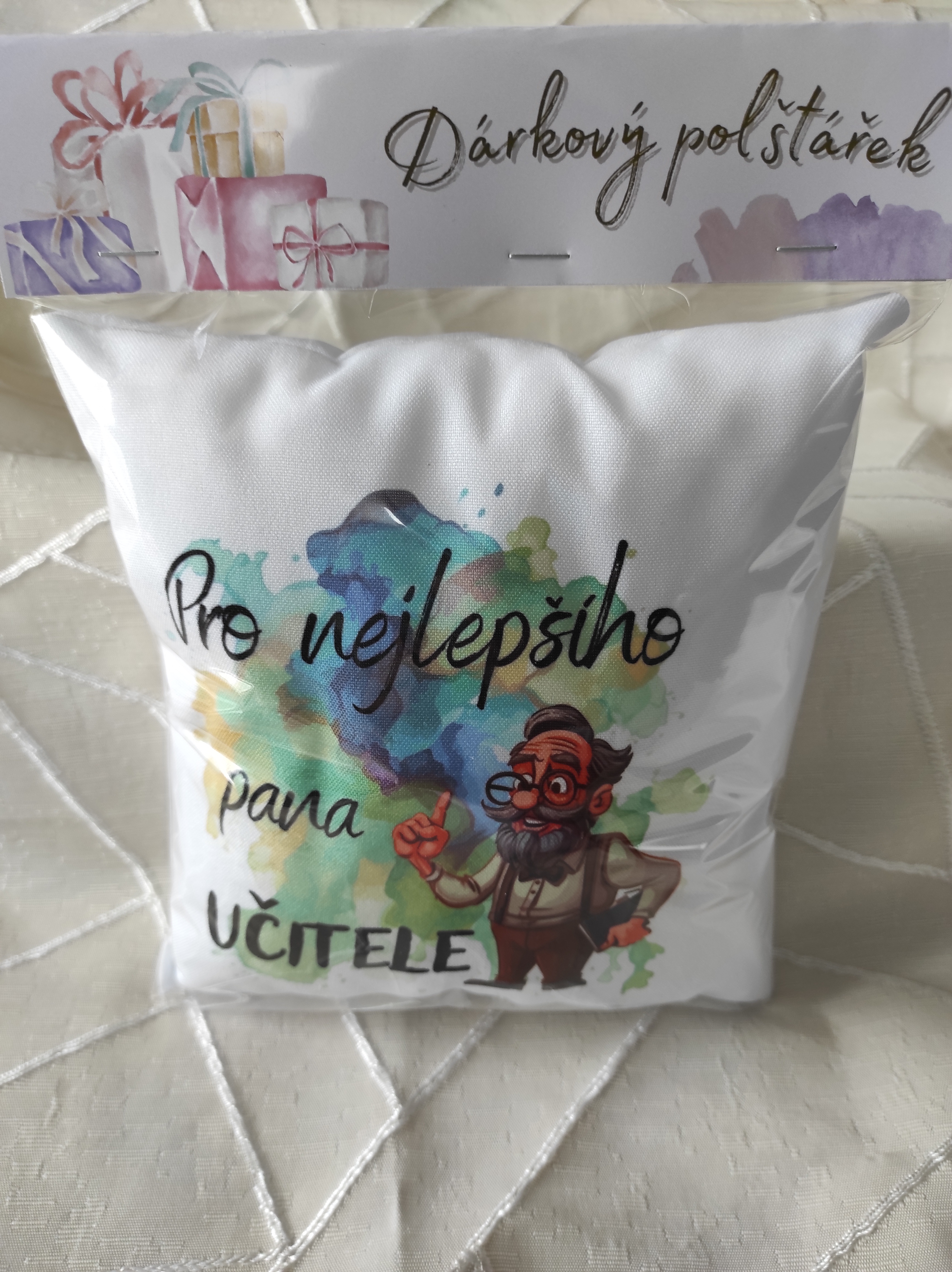 Dárkový polštářek Učitel